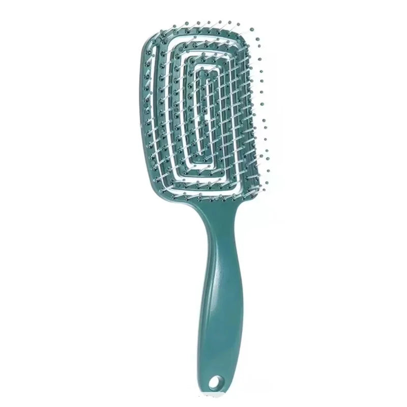 Hemasa 1Pcs Elastic Massage Comb Hollow Out Hair Brush/ Scalp Massage Combs Hair Styling Detangler Fast Blow Drying comb