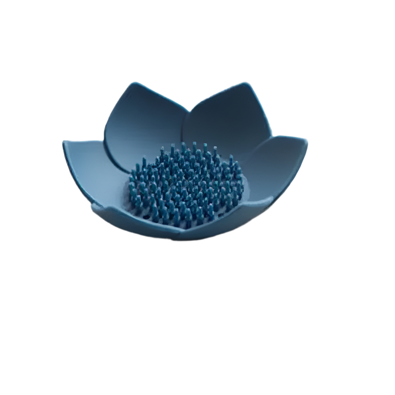 Hemasa Soap Box Lotus Shape Non-slip Portable Silicone for Draining Soap Tray Draining Soap Dish Bathroom