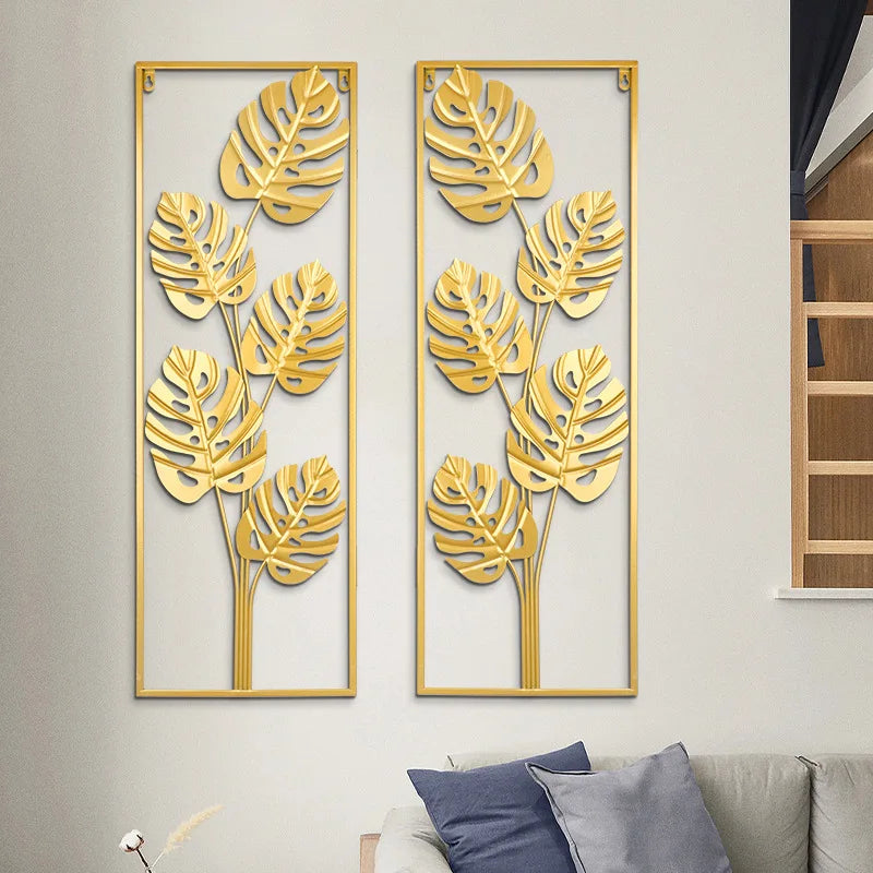 Hemasa 2Pcs Background Hang Decors Porch Pendant Modern Nordic Metal Home Decor