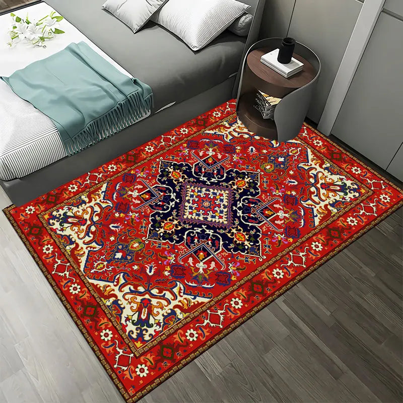 Persian retro carpet living room bedroom mat non slip area  Moroccan decorative  floor