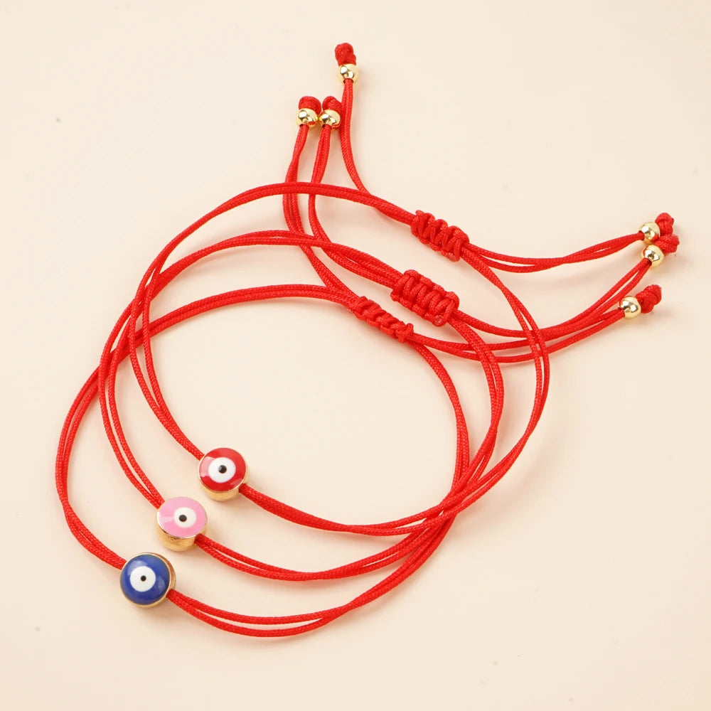 Go2boho Red Rope Cord Bracelets March Chain Handmade Miracle Evil Eye Luck Bohemian Greek Tradition Jewelry For Women Men