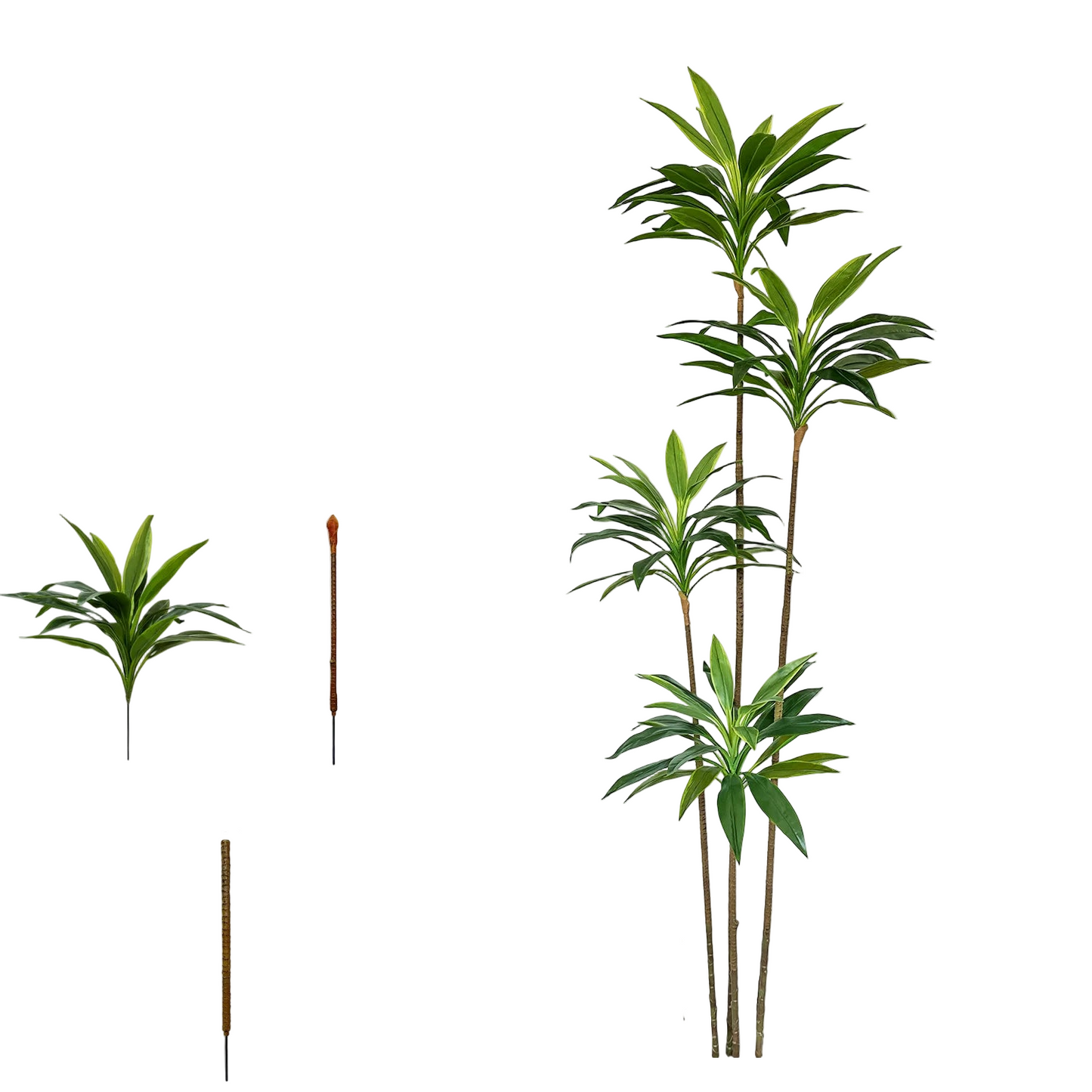 Tejesa 50-225CM Artificial green Dracaena plant tree indoor outdoor ornament fake plant for Home garden Room wedding decor halloween