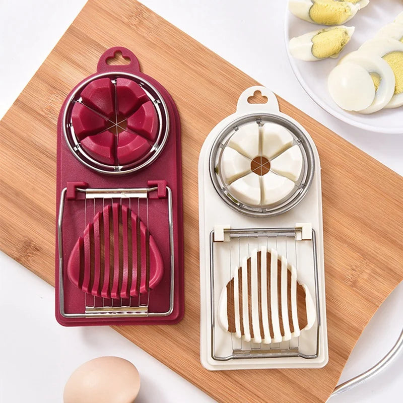 Multifunctional Egg Cutter Egg Slicer Sectioner Cutter Mold Flower-Shape Luncheon Meat Cutter Kitchen Gadgets Tools