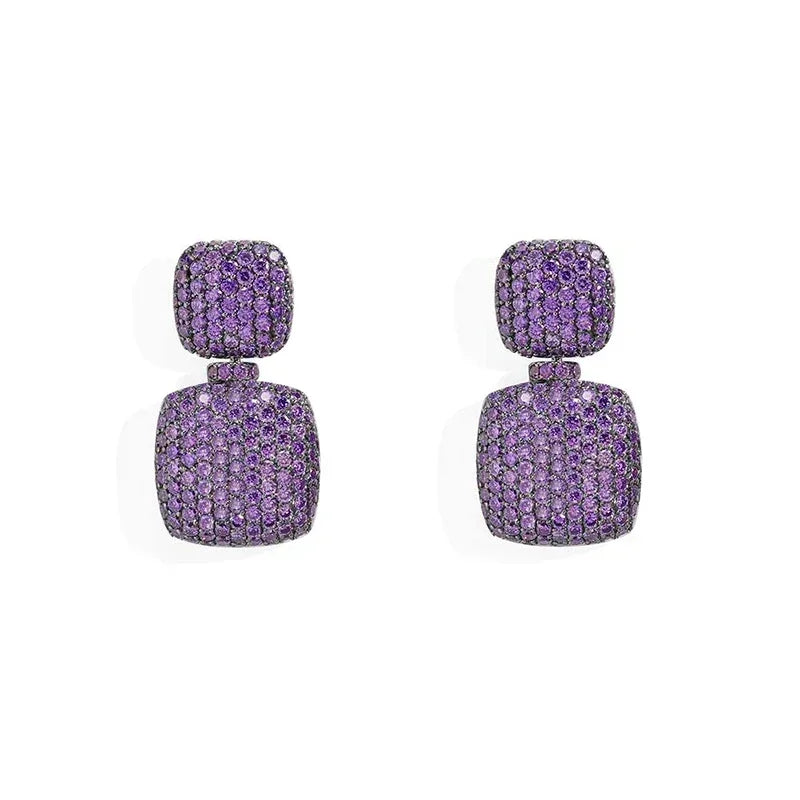 Tejesa 925 Silver December 2023 New Magenta Green Purple Diamond Earrings Necklace Bracelet Ring For Women Luxury Designer Jewelry