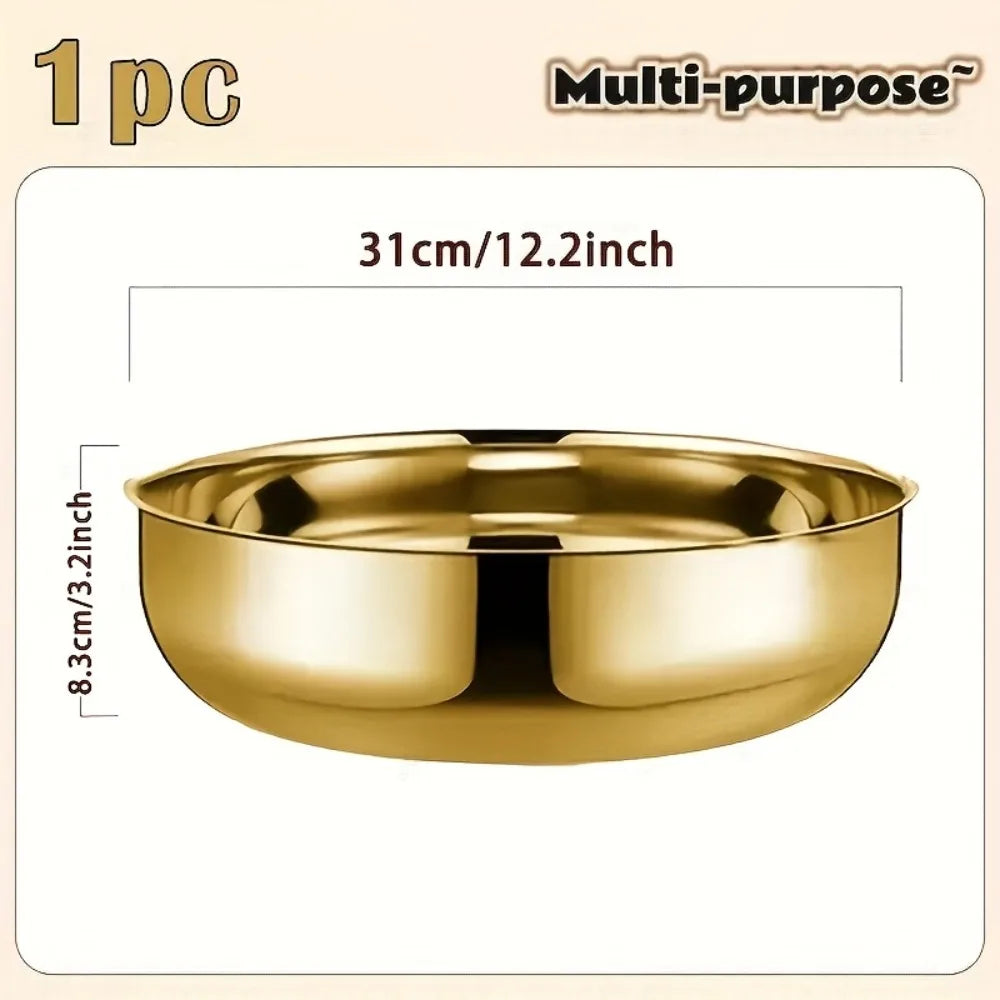 Tejesa 3-Piece Stainless Steel Mixing Bowls with Lids/ Commercial Deep Dough Mixer Bowls for Kitchen
