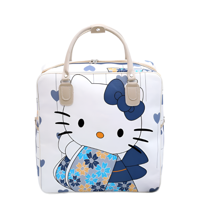Hemasa Hello Kitty Cartoon Travel Bag Women's Portable Girls Luggage Bags