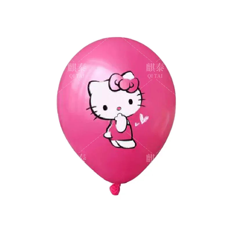 Hemasa Hello Kitty Party Balloon Set/ Children Birthday Partys Decorations Anime Latex Balloons Set Kids Gift