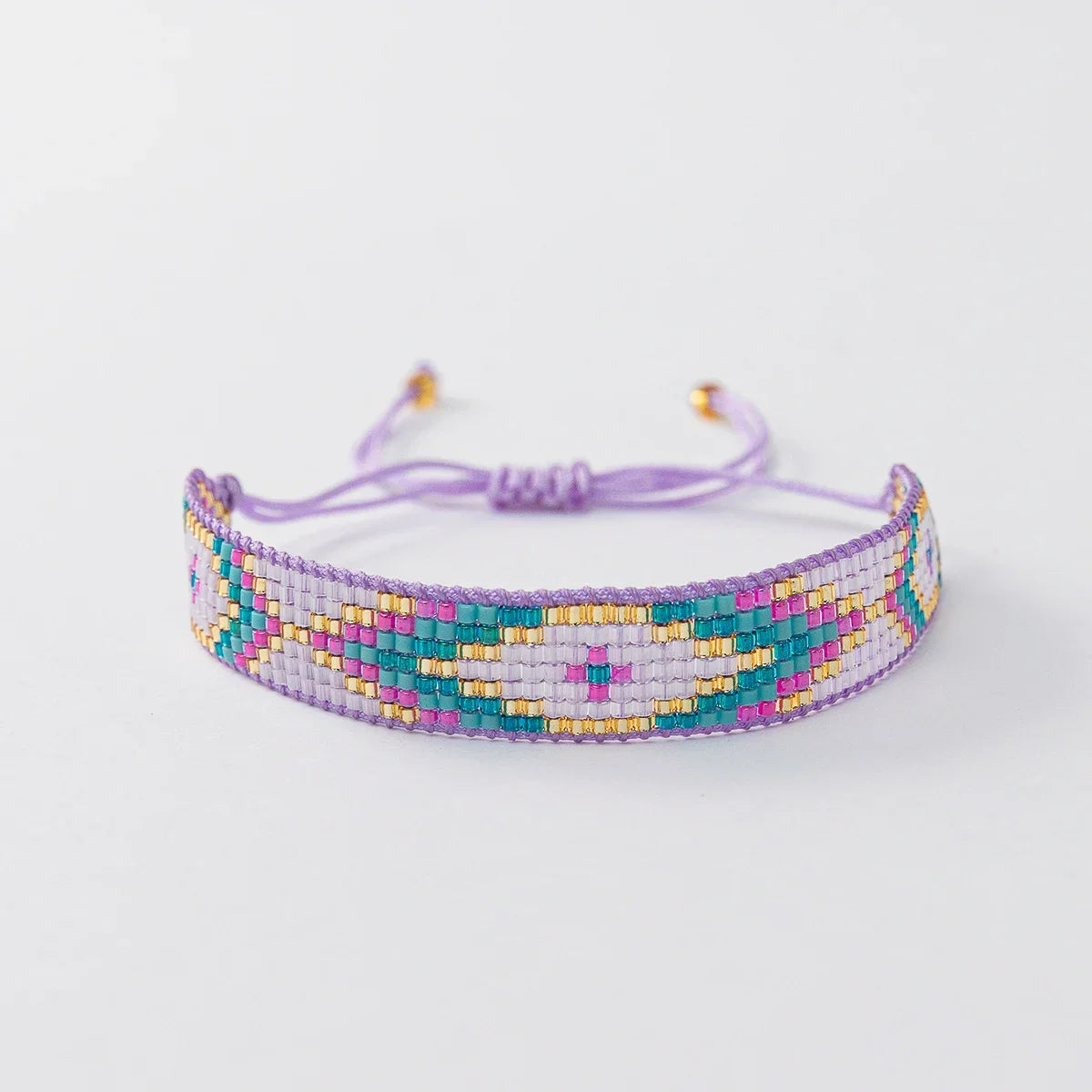Tejesa Miyuki Seed Beaded Bracelet Adjustable Rope Chain Charm Bracelet for Women/ Girls