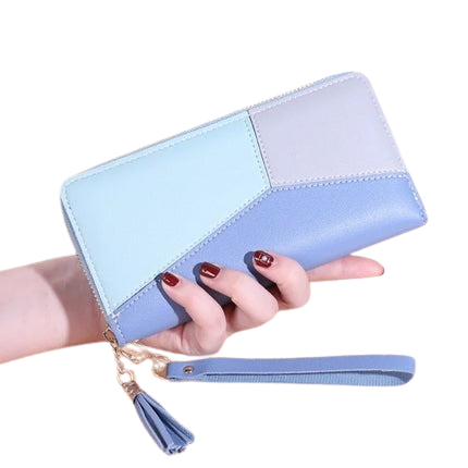 Heamsa  Zipper Coin Purse Lady Long Short Purses Handbags Women Clutch Cards Holder PU Leather Moneybag Billfold Wallet