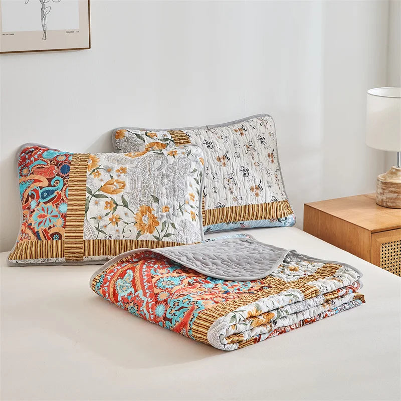 Soft Bedspread Queen Quilt Decorative Bed Coverlets for Spring Summer Bedding Set with Pillow Shams, Quilt Queen King Coverlet