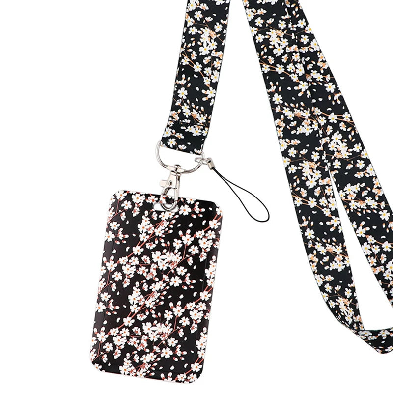 Tejesa Butterfly Lanyard Business Credit Card Holder Neck Strap Keychain Hang Rope ID Badge Holder Lariat Lasso