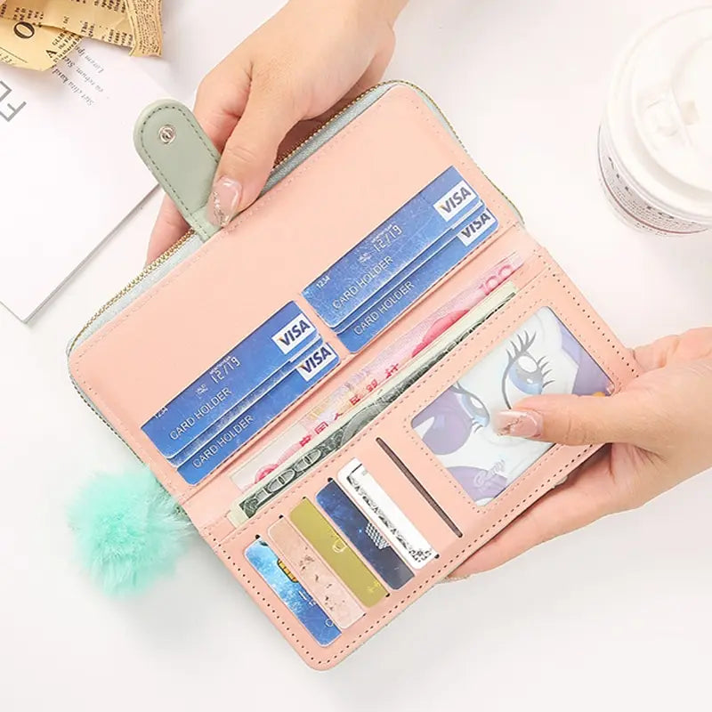Hemasa  Long Wallet /Pu Leather Card Holder