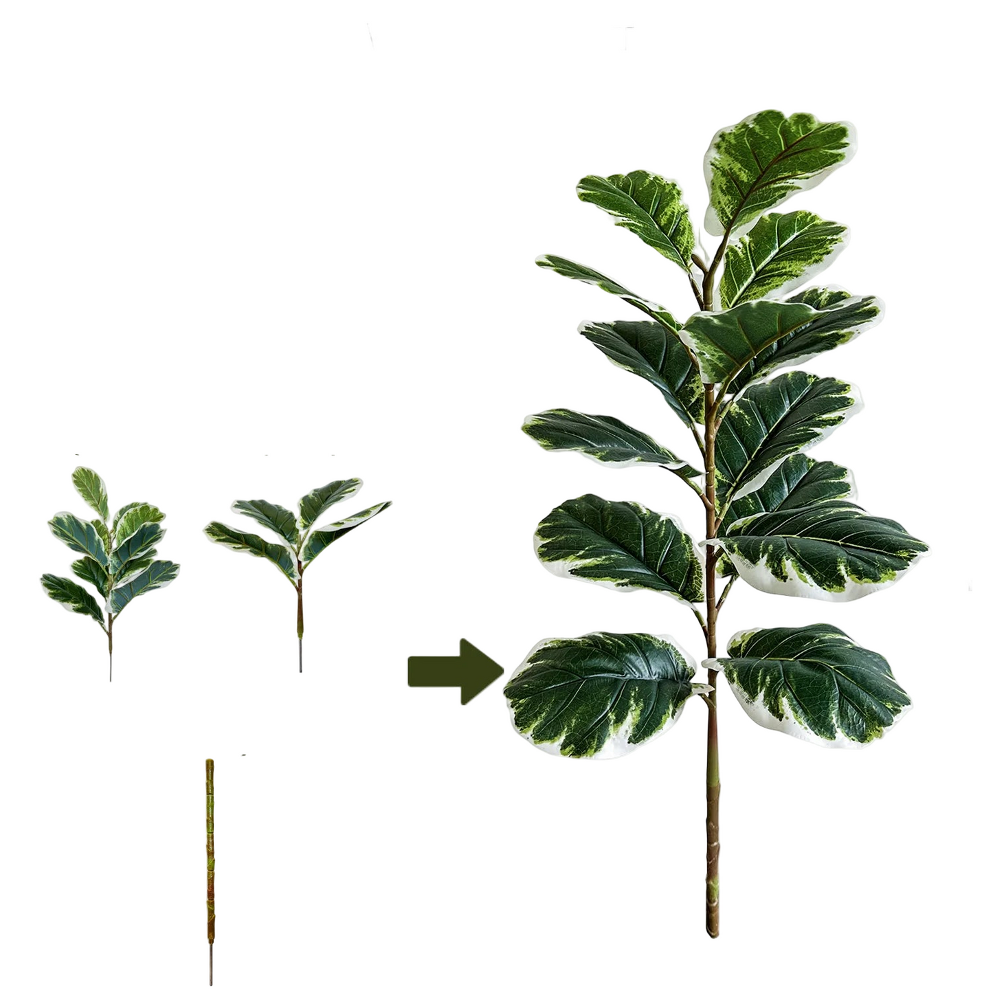 Tejesa 115-240CM New Artificial Fiddle Leaf ficus tree plant Ornament indoor Fake Plant for Home garden Room wedding Decor halloween