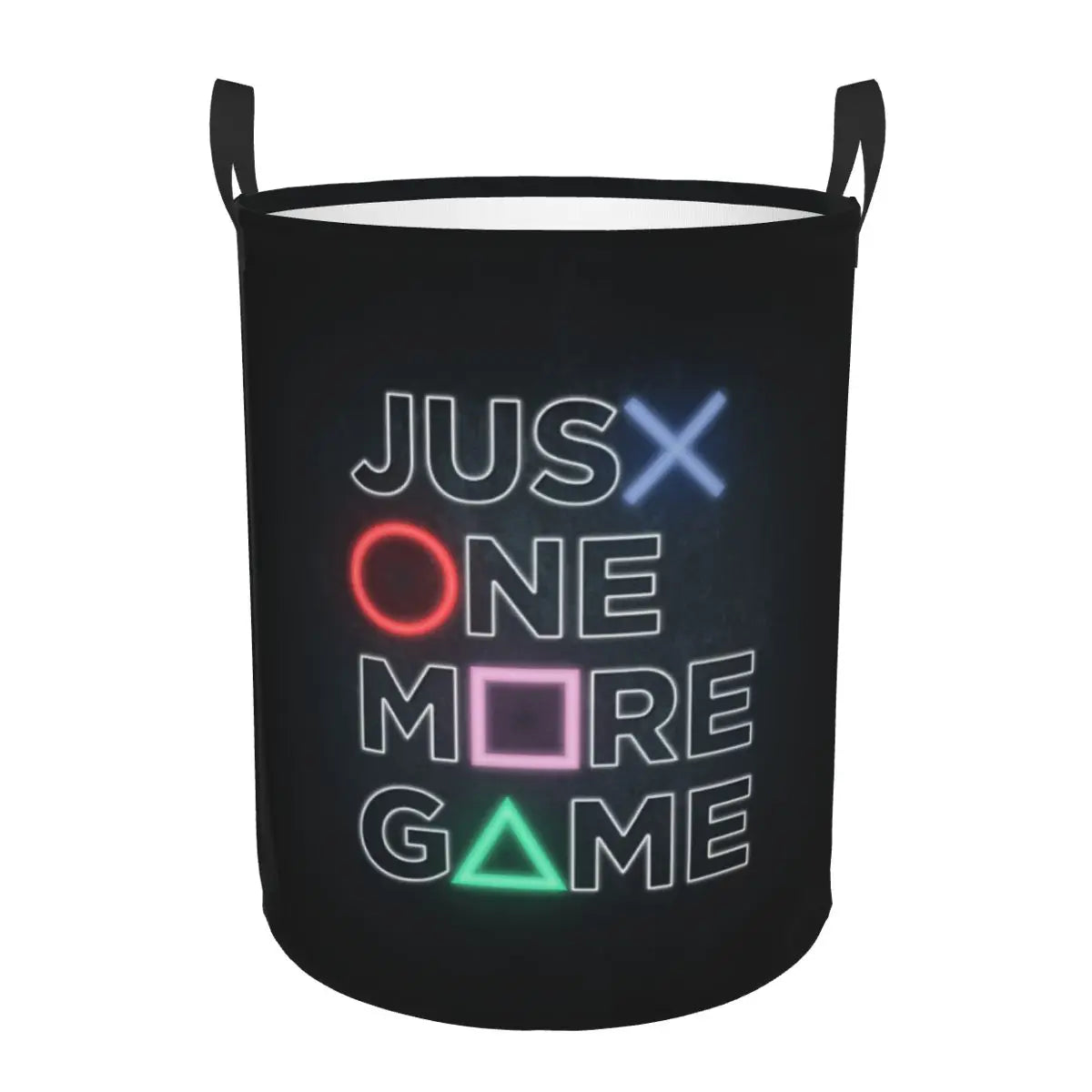 Customized Playstations Buttons Laundry Basket Collapsible Game Gamer Gift Clothes Toy Hamper Storage Bin for Kids Nursery