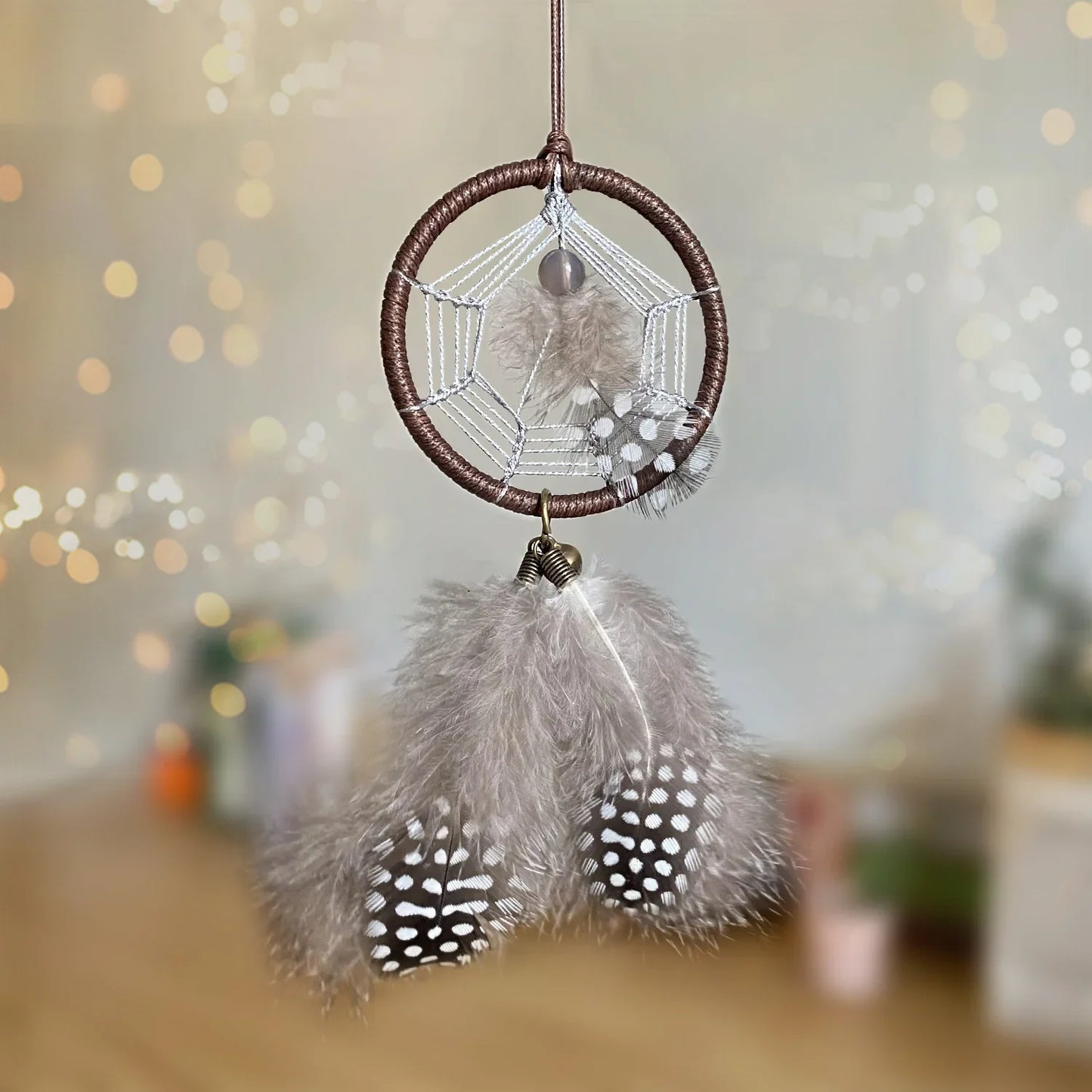 Hemasa 1 Pc Mini Tree of life Dream catchers for Car with Crystal, Gemstone Suncatcher