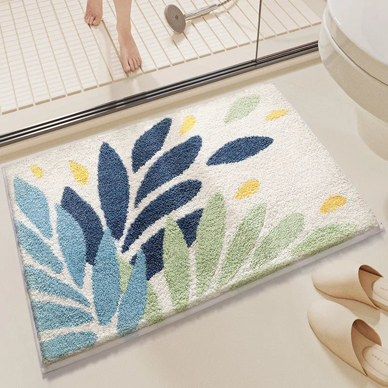 Hemasa Ultra-Plush Anti-Slip Bath Mat 8x Water Absorption, Quick Dry, Anti-Bacterial, 200% Plush, Safe for Kids Elders, 0 Formaldehyde