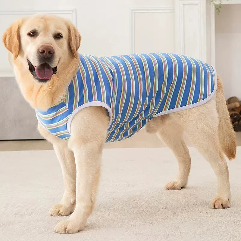 Summer sleeveless vest for medium and large dogs, summer pet pajamas and home clothes, which can be applied to various medium an