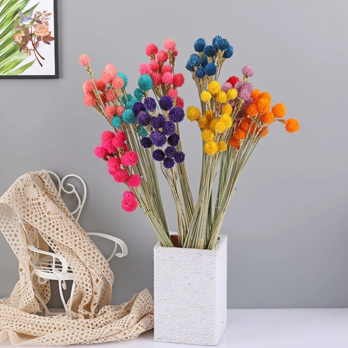 Natural Dried Strawberry Fruit Flower Bouquet DIY Handmade Christmas Floral Decor Wedding Party Decoration Home Table Ornaments