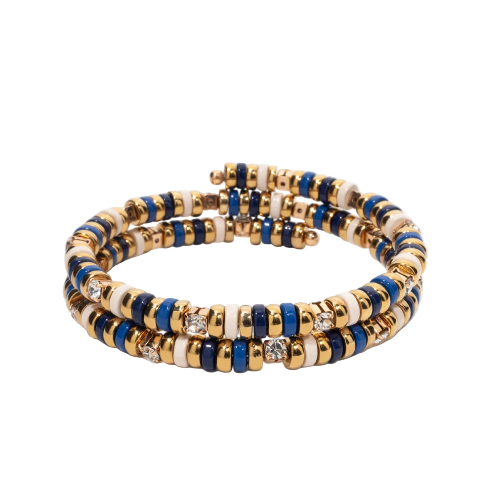 Tejesa 5X6mm Tube Beads Circle Enamel Bangle For Women Beaded Colorful Beads Boho Hand Accessory
