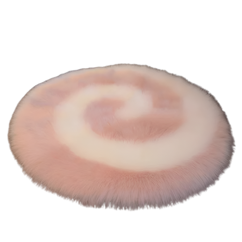 Hemasa Lollipop Style Long Plush Round Rugs, Carpet for Bedroom, Room, Home Decor, Sofa Floor Mat, Fluffy Bedside Area