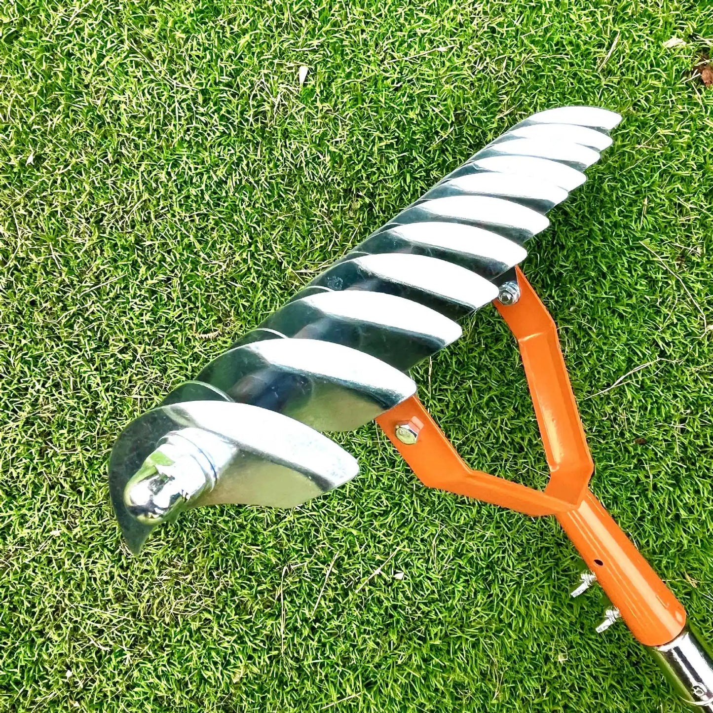 Tejesa  Rake for Lawn Care Detachable Dethatching Rake Garden Leaf Rake Soil Cultivator Lawn Aerator Tool with Adjustable Handle