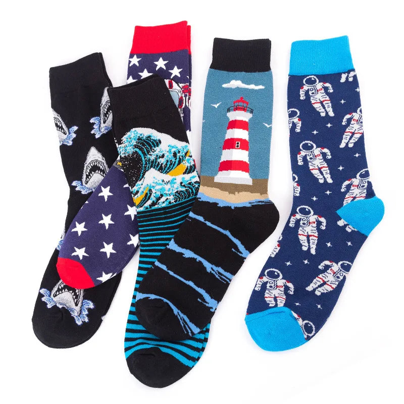 Big Kids Youth Boys Girls Fun Novelty Design Crew Dress Socks for Men Women Stocking 1 Pair Cotton Socks