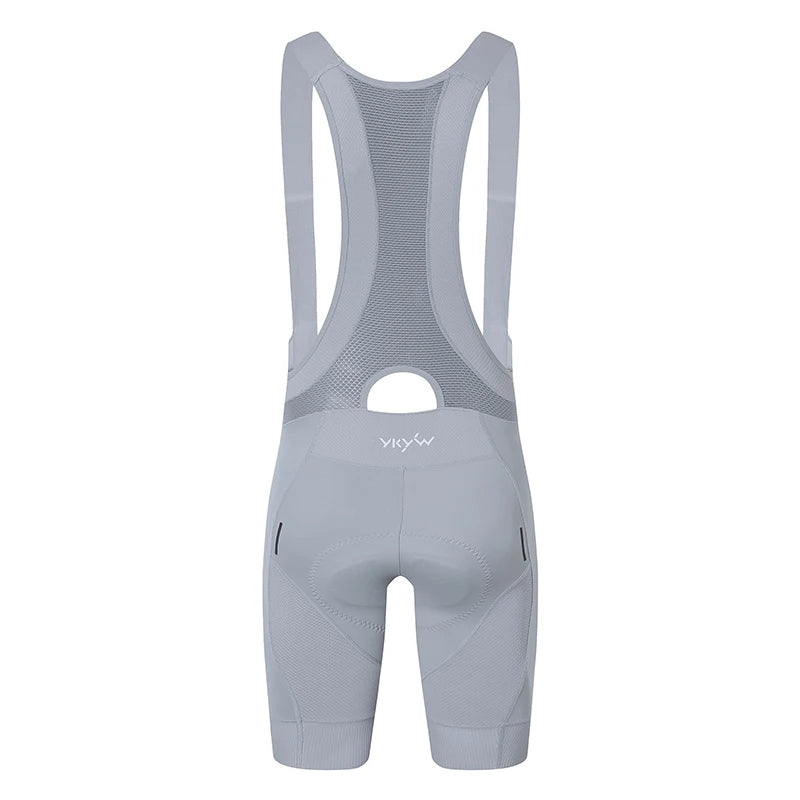 YKYW Men's Pro Team Bib Shorts Summer Outdoor Wear Breathable Bicycle Sports Clothing Tights Bike Blue Gray Bib Shorts 6 Hours