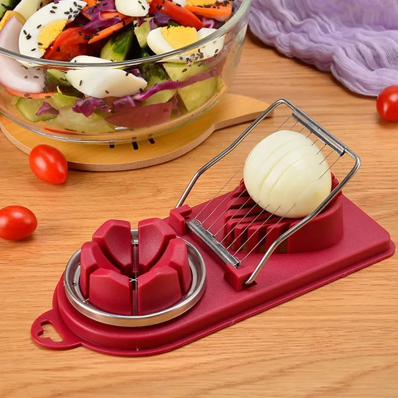 Hemasa Stainless Steel Egg Slicer Sectioner Cutter Mold Flower-Shape Luncheon Meat Cutter Kitchen Gadgets