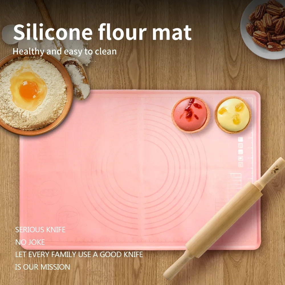 Tejesa Silicone Kneading Pad Non-Stick Surface Rolling Dough Mat with Scale /Kitchen Cooking Pastry Sheet