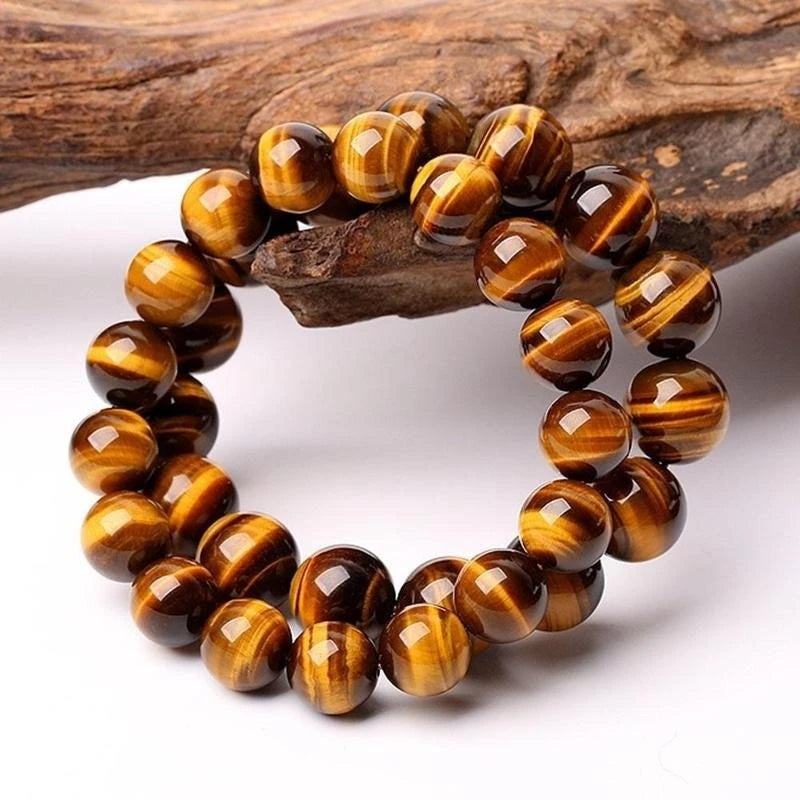 Hemasa Natural Stone 6/8/10mm Beads Tiger Eye Bracelet for women/Girls