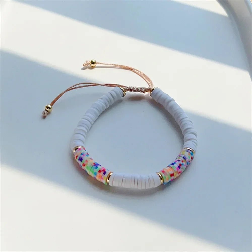 Hemasa  Polymer Clay Heishi Beads Bracelets For Women