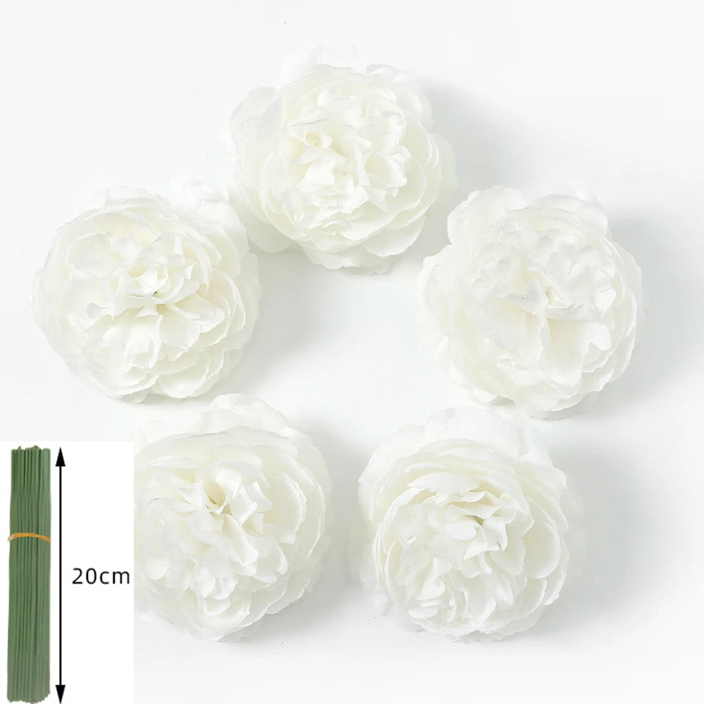 5/10Pcs Rose Artificial Flowers Bouquet Silk Fake Flower for Home Decor Garden Wedding Bride Decoration Outdoor Vase Ornament