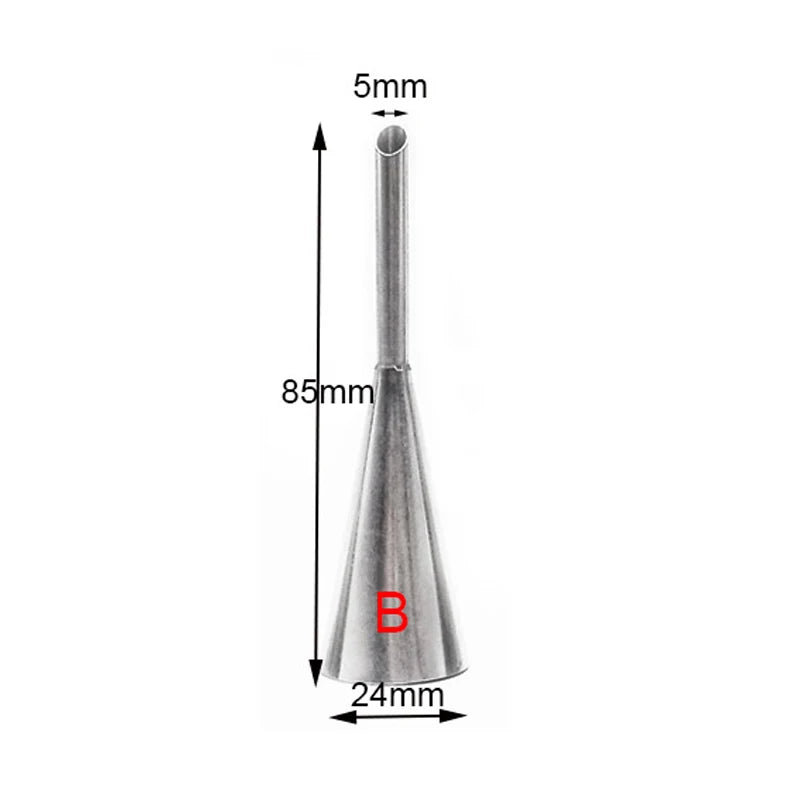 1/4Pcs Stainless Steel Puff Cream Nozzles Cake Icing Piping Tip DIY Donut Pastry Syringe Cupcake Desserts Baking Accessories