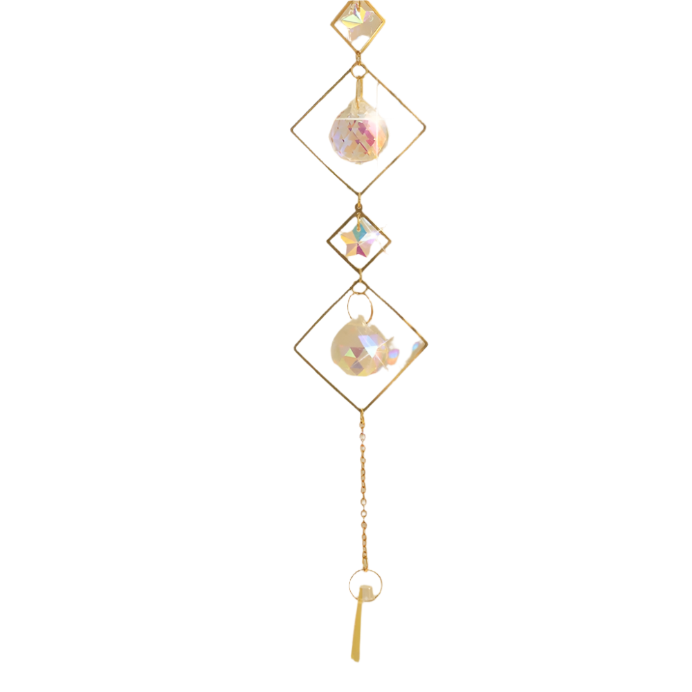 Hemasa Lotus Sun Catcher Crystals Rainbow Hanging Suncatcher /Chakra Light Catcher Stained Glass Prism for  Window /For Outdoor /For Garden Decoration