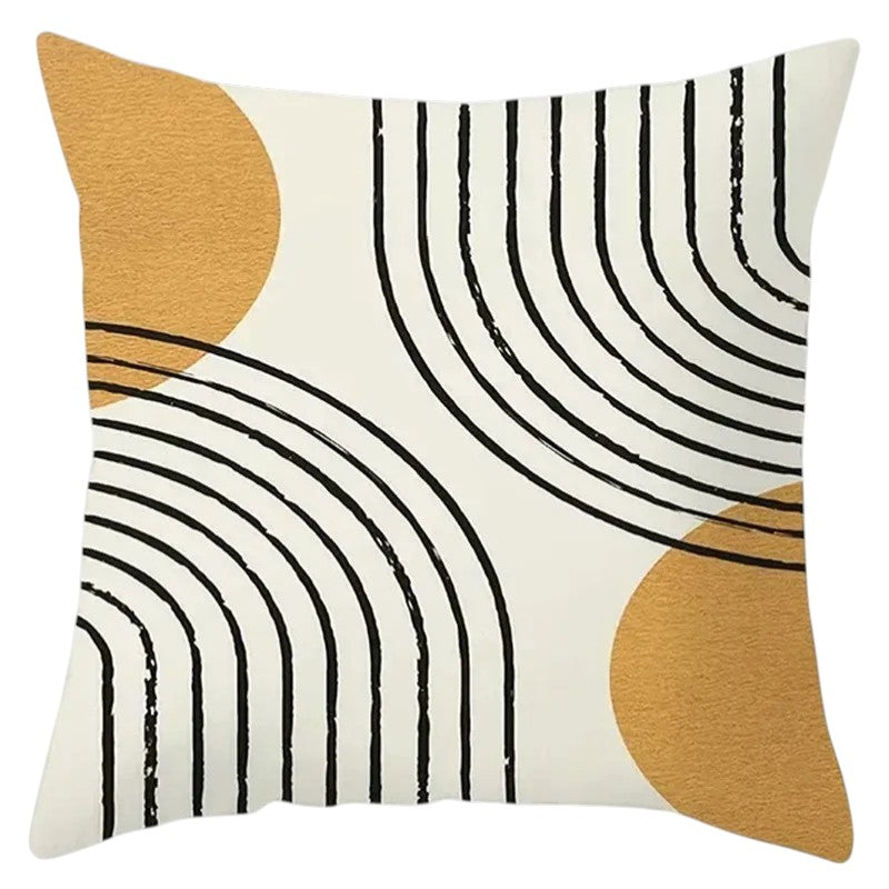Hemasa 4Pcs Decorative Pillow Bedroom Sofa Car Cushion Cover Abstract Line Pattern Series Throw Pillow