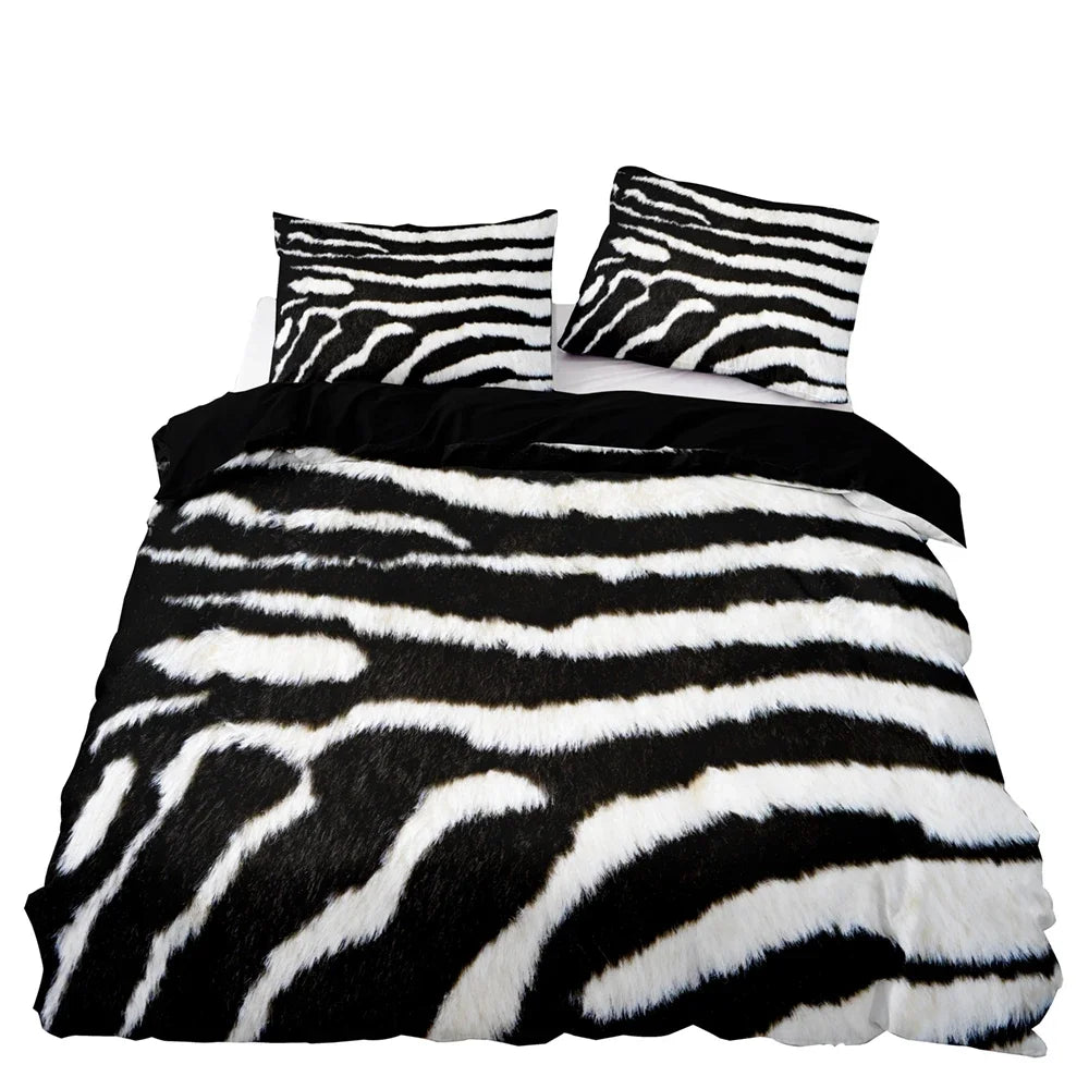 Hemasa American Style Bedding Set Queen Pink Leopard Pattern Duvet Cover with Pillowcase Single Double King Soft Comforter Bed Cover