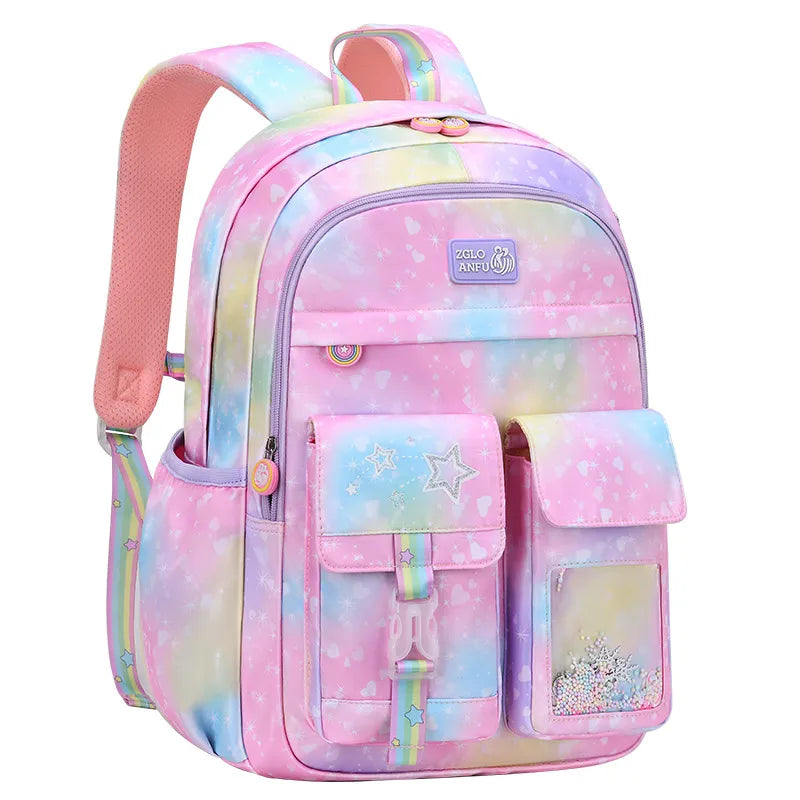 Hemasa Children School Bags For Girls Kids Satchel Primary Orthopedic School Backpacks Princess Backpack teenager Schoolbag knapsack