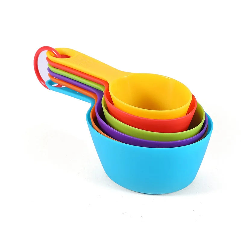Hemasa 6/12-Piece Set With Scale Colorful Plastic Measuring Spoons /Flour Measuring Cup Seasoning Spoon Kitchen Baking Tools
