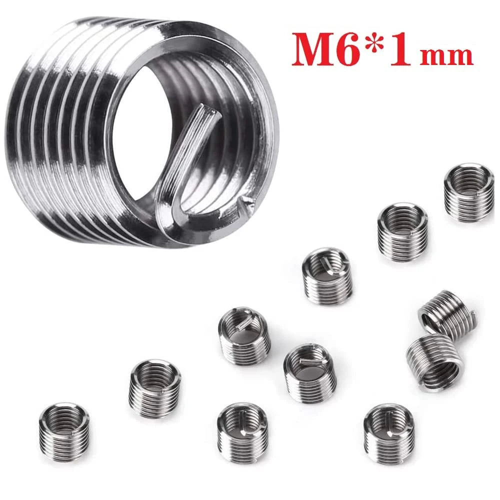 M5/6/8/12 Metric Thread Repair Insert Coil Helicoil For Restoring Damaged Threads Spanner Twist Drill Bit Automotive Repair Kit