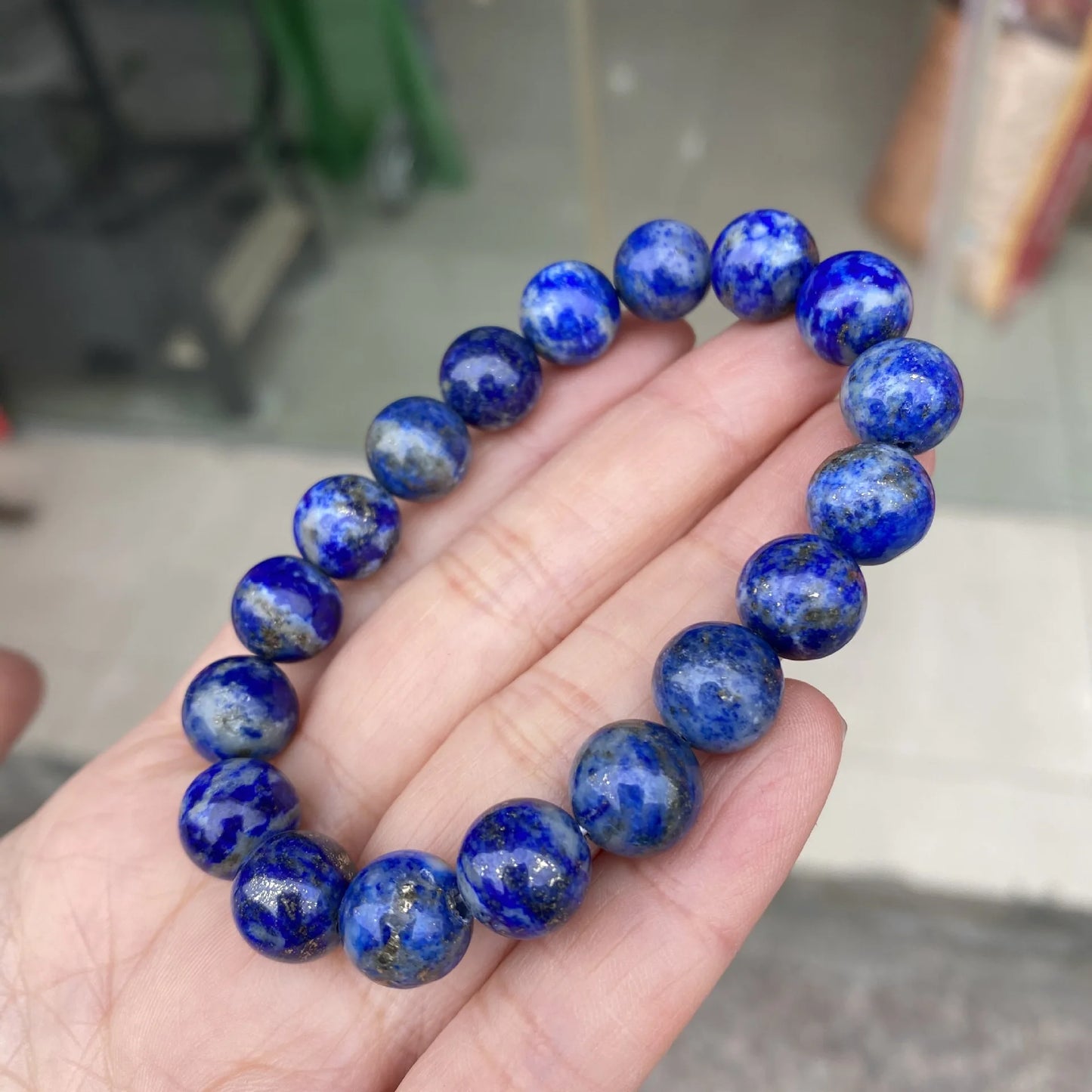 Hemasa Natural Lapis Lazuli Stone Beads  Stretchable Bracelet