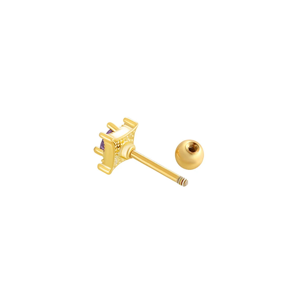 Tejesa Crystal Charm Earrings For Women Inlaid Diamond Pearl Pierce Stud