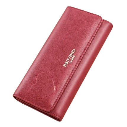 Hemasa Leather Long Women Wallets Clutch Zipper Coin Pocket Female Cute Heart Wallet Card Holder Phone Bag New Women Purse
