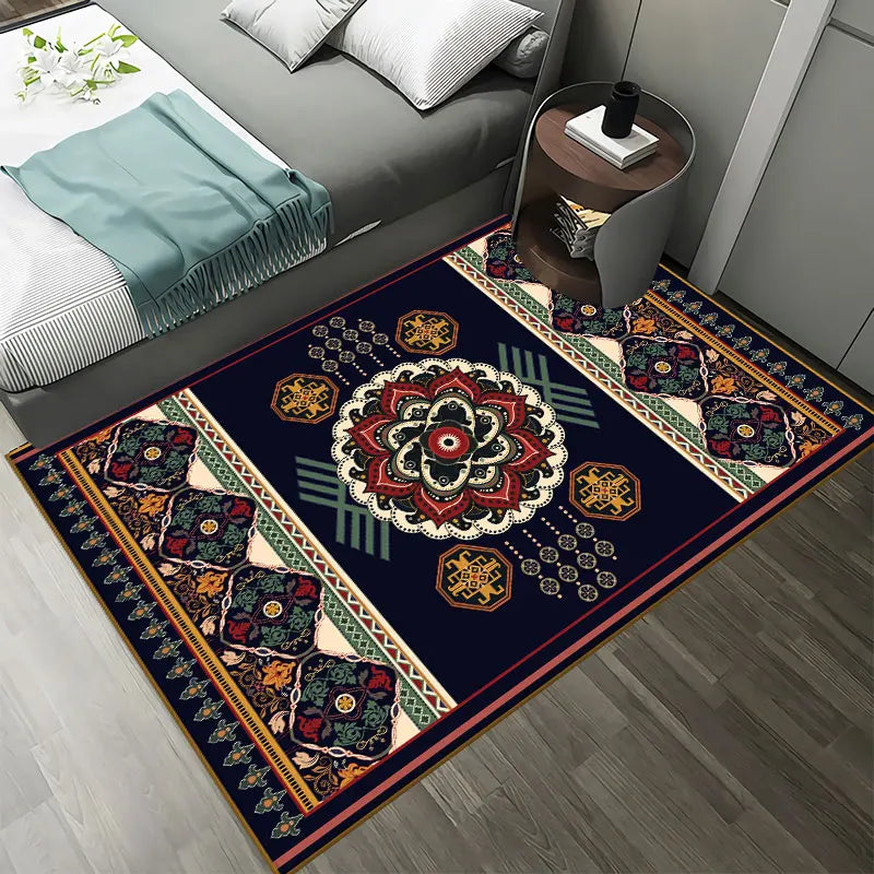 Persian retro carpet living room bedroom mat non slip area  Moroccan decorative  floor