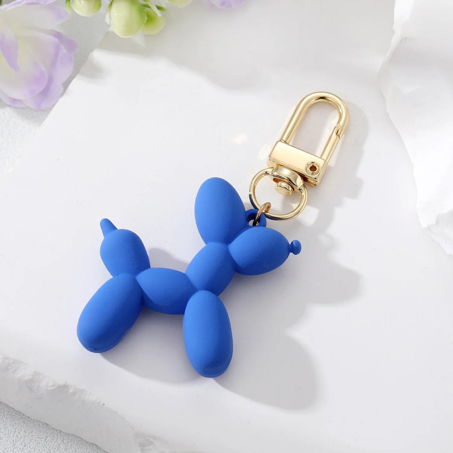 2023 New Fashion Art Trendy Laser Balloon Dog Colorful Key Chain Bag Pendant Cartoon Creative Small Animal Pendant Decoration
