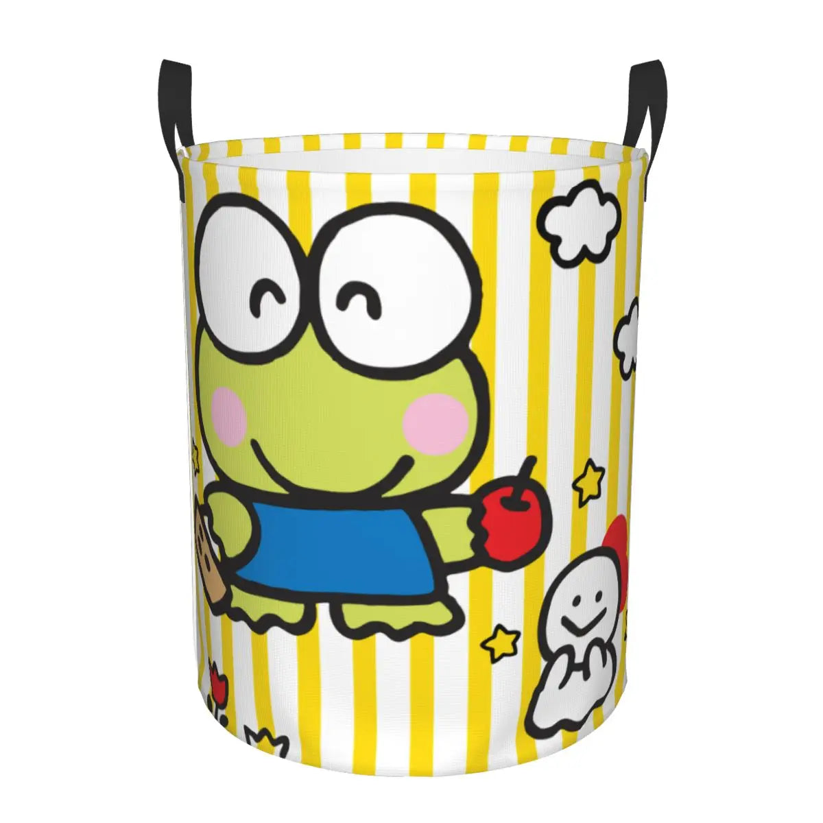 Tejesa Laundry Basket Foldable Large Capacity Clothes Storage Bin Big -eyed Frog Anime Baby Hamper