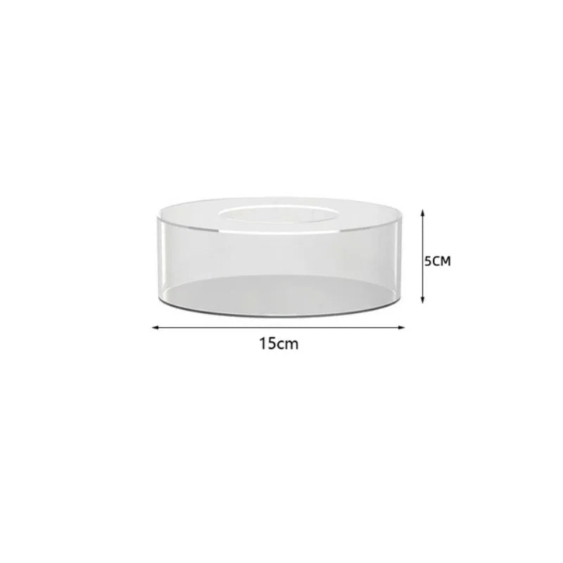 1PC Acrylic Cake Display Board Round Cake Edge Smoother Scraper Tray DIY Cake Refillable Board Base Clear Cake Stand Tools