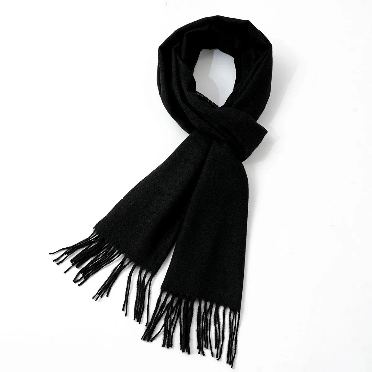 A men's solid color imitation cashmere scarf, warm and soft long scarf shawl, winter fashion scarf