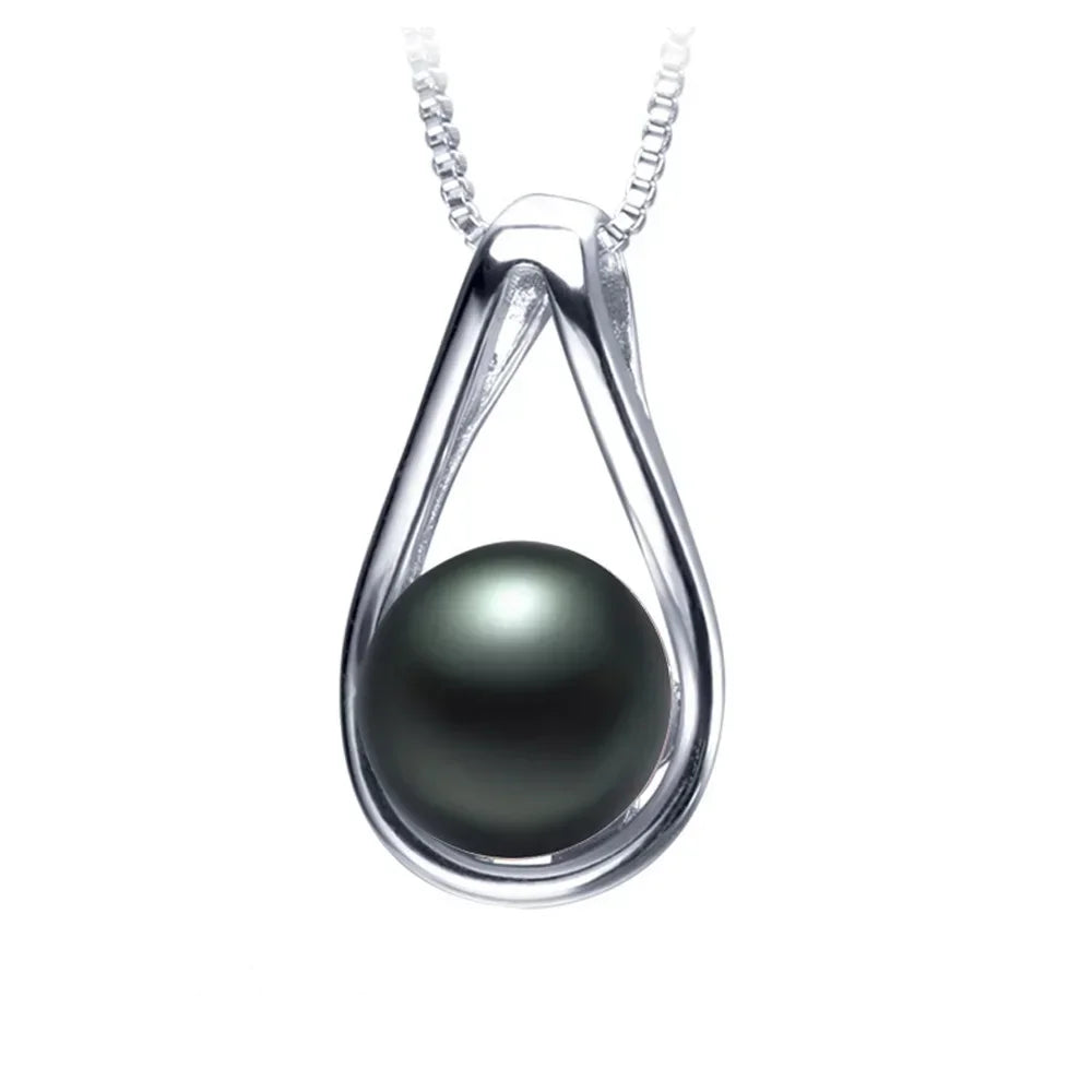 2025 Natural Freshwater Pearl Pendants Necklace 925 Sterling Silver Fine Pendants Jewelry Gift for Women Wedding Anniversary