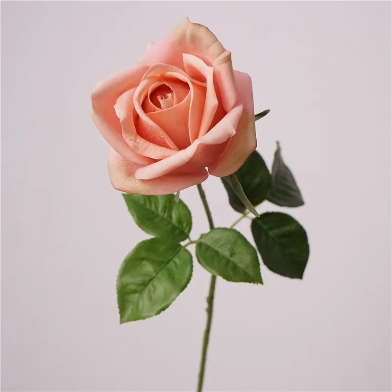10Pcs Artificial Moisturizing Rose Real Touch Flowers Wedding Bridal Bouquet Fake Roses Home Living Room Decoration Party Floral