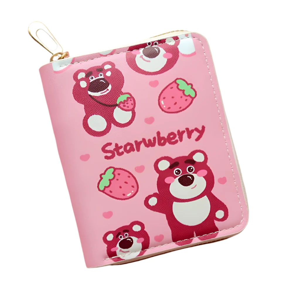 Hemasa Cartoon Hello Kitty Wallet for Women Small Short Wallets Zipper Coin Purse Girls Students Credit Card Bag